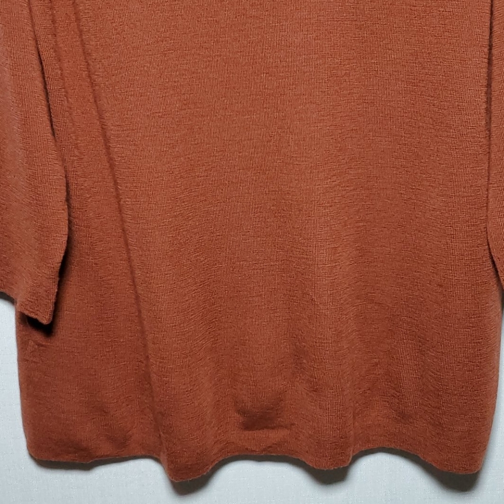 Eileen Fisher Plunged V Neck Merino Wool Sweater - Picture 3 of 7